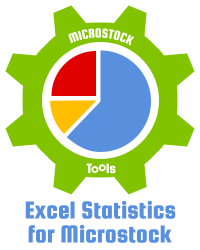 Excel statistics for Microstock
